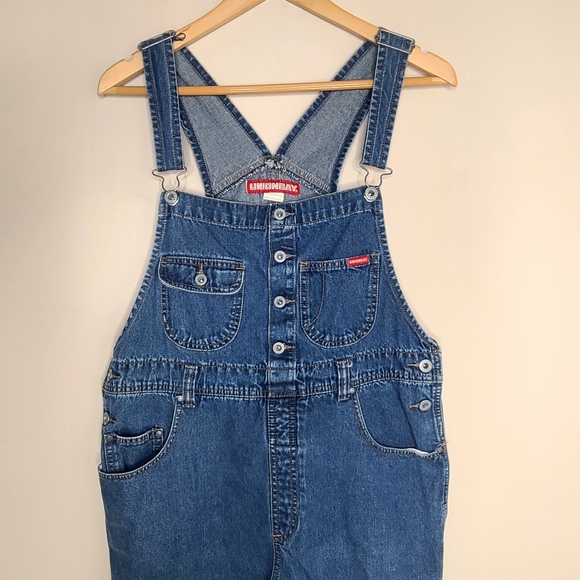 Vintage Union Bay 90s Y2K Denim Bib Overalls‎ Cotton Carpenter Jumpsuit Size L - Picture 1 of 6